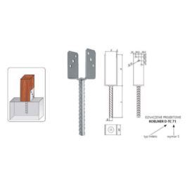 WSPORNIK SŁUPA PODSTAWA 80X750 PSG8