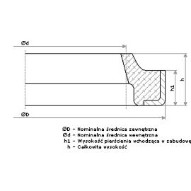 56.00X71.00X1 AR154         PIERŚCIEŃ HYDRAULICZNY