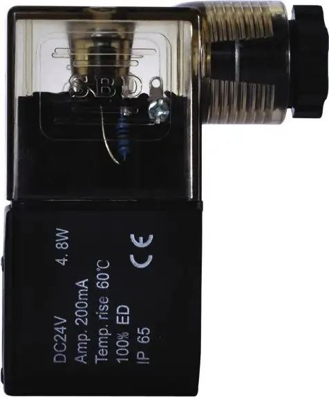 Cewka z wtyczką z diodą LED 24V DC, 4,8 W MS 02400