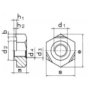 NZ.NAKRĘTKA-SZEŚCIOK.M12 DIN 929 DO ZGRZEWANIA