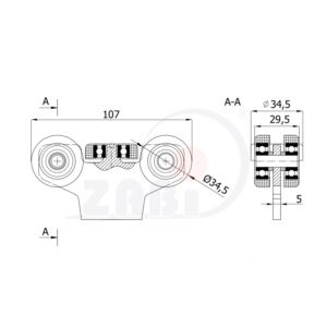 WÓZEK BRAMOWY STAŁY G-5T-40