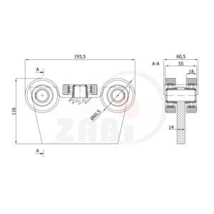 WÓZEK BRAMOWY STAŁY G-5T-70