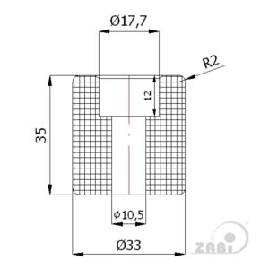 ROLKA TWORZYWOWA DO BRAM-B/ŁOŻYSKA RB-33 ZABI