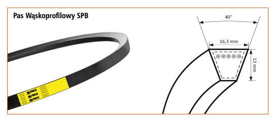 SPB 1250 PAS WĄSKOPROFILOWY GATES