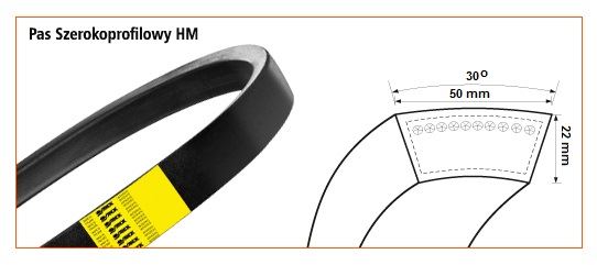 HM 2130 PAS KLINOWY SZEROKOPROF.50*22 OPTIBELT