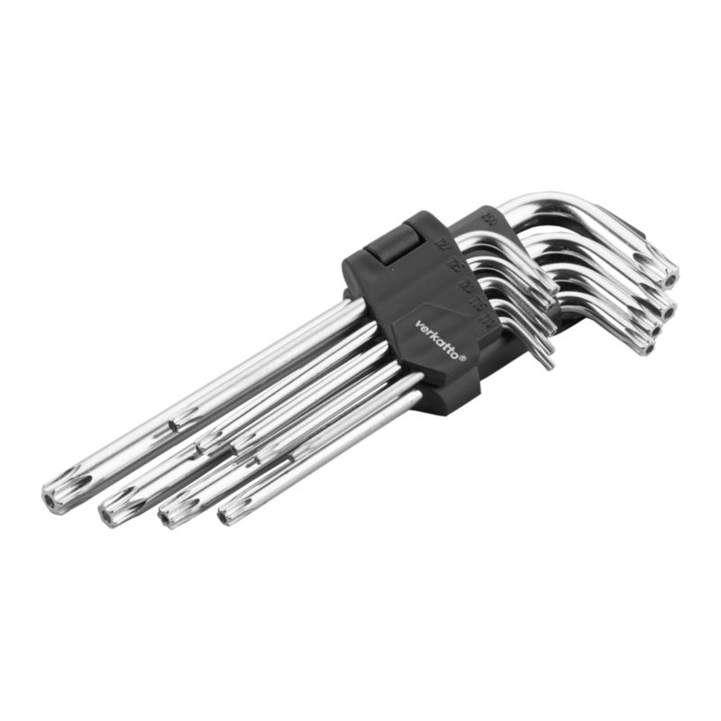 KOMPLET KLUCZY IMBUSOWYCH TORX T10-T50 9 EL DŁUGIE