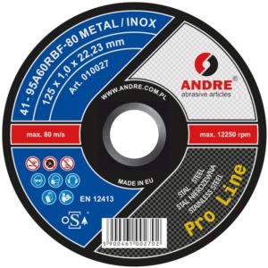 ŚCIER.41-125x1.0x22 95A METAL-INOX ANDRE