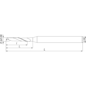 FREZ TRZPIENIOWY NFPo 5x14x80 Z1 HSS-E  FENES
