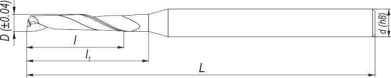 FREZ TRZPIENIOWY NFPo 5x14x80 Z1 HSS-E  FENES